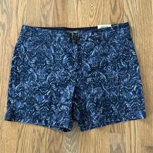 Eddie Bauer Cargo Shorts sz 10 Women’s Ripstop Stretch 5" Inseam Blue Cotton